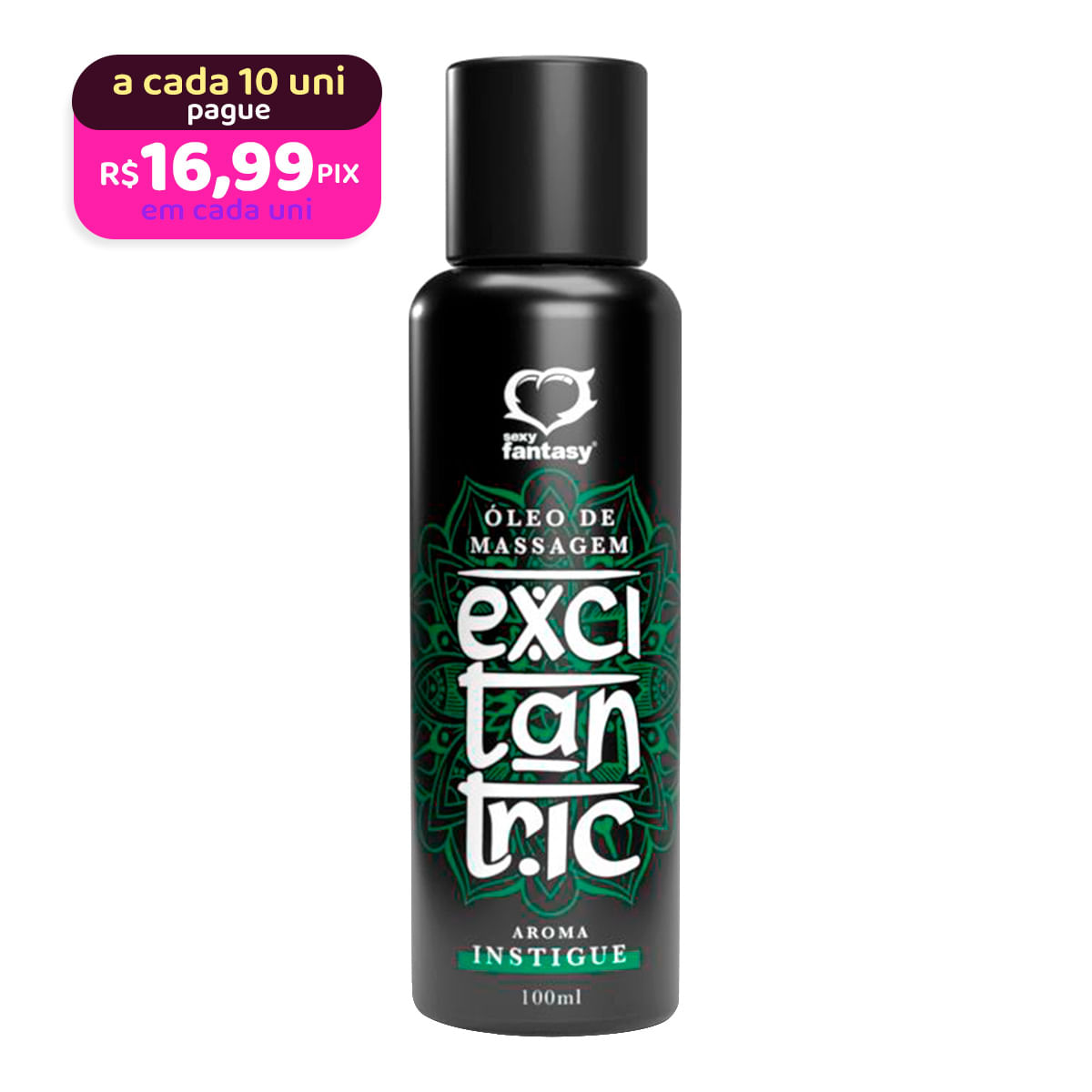 Excitantric Instigue Óleo de Massagem Corporal Aromático 100ml Sexy Fantasy