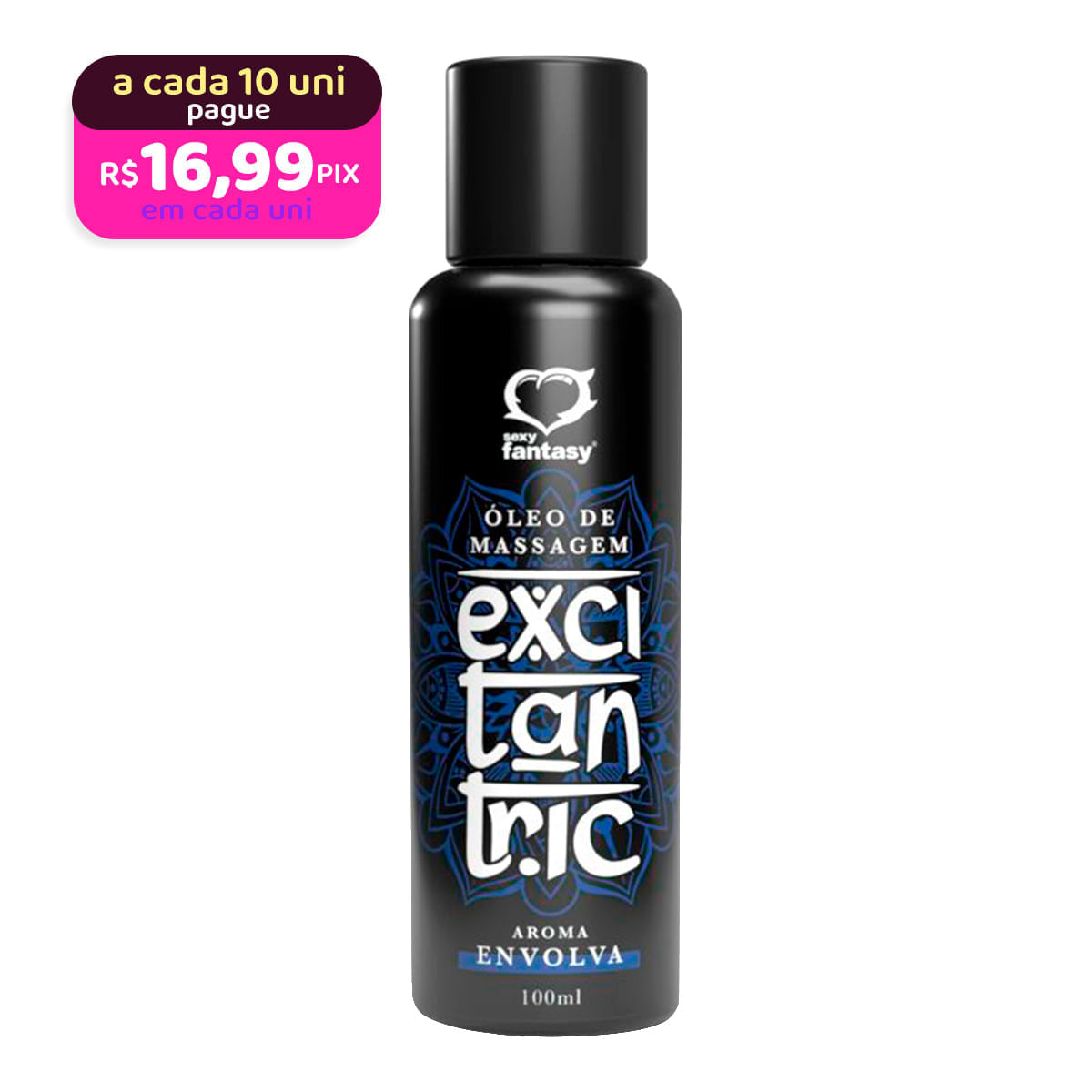 Excitantric Envolva Óleo de Massagem Corporal Aromático 100ml Sexy Fantasy