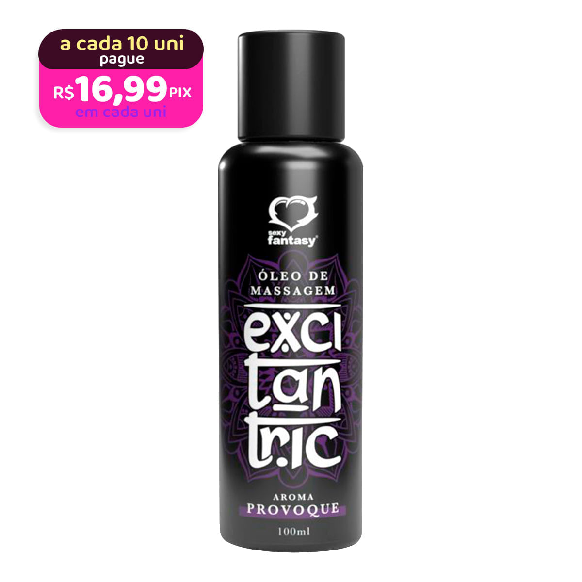 Excitantric Provoque Óleo de Massagem Corporal Aromático 100ml Sexy Fantasy