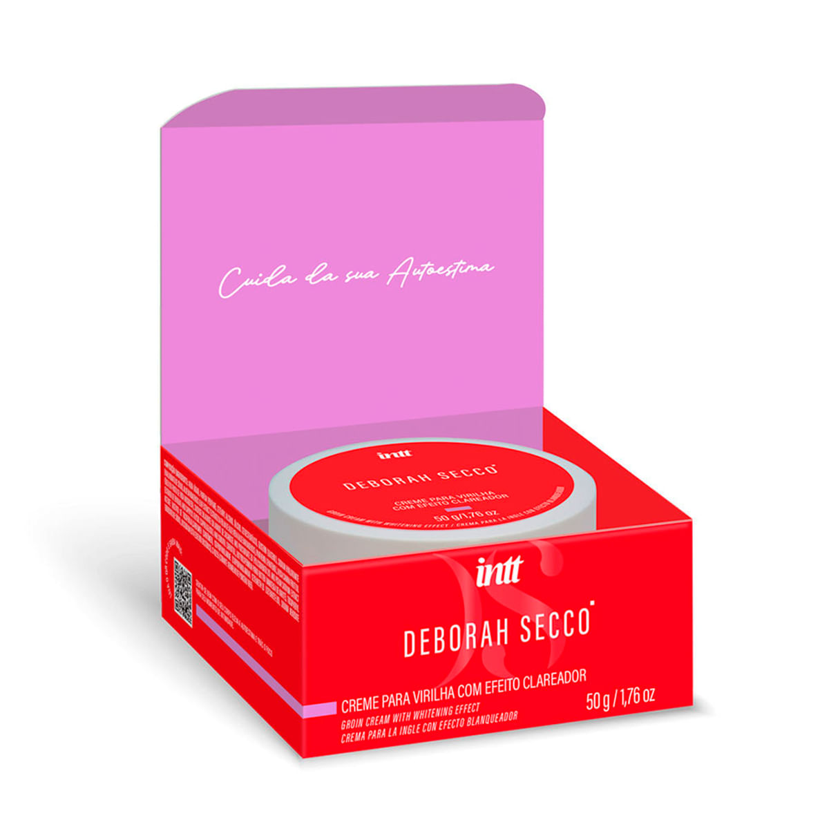 Creme Clareador Íntimo com Aloe Vera e Óleo de Rosa Mosqueta 50g Linha Deborah Secco Intt