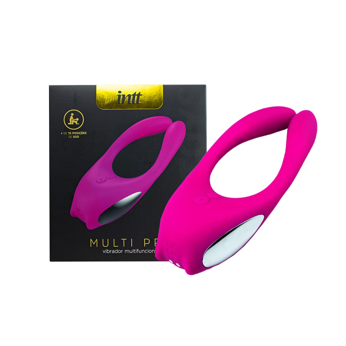 Multi Pro Vibrador para Casais Multifuncional com 12 Modos de Vibração Intt