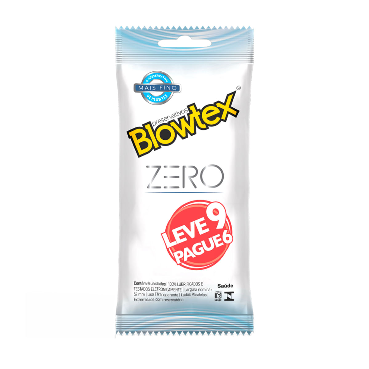 Preservativo Lubrificado Zero Mais Fino Leve 9 Pague 6 Blowtex Preservativo Lubrificado Zero Mais Fino Leve 9 Pague 6 Blowtex