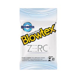 Preservativos Lubrificados Zero 40% Mais Fino com 3 unidades Blowtex
