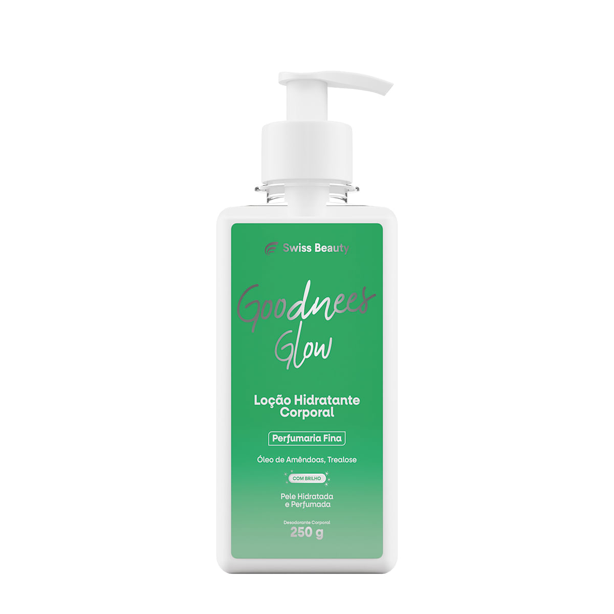 Loção Hidratante Corporal Goodness Glow Swiss Beauty com Óleo de Amêndoas 250g Belkit