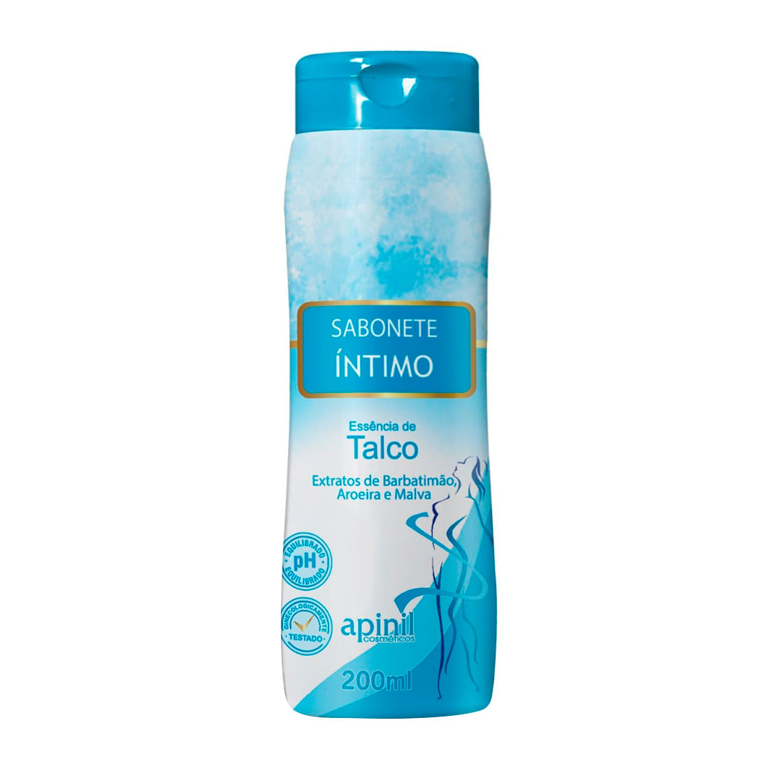 Sabonete Íntimo Feminino Aroma Talco 200ml Apinil Cosméticos