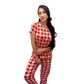 Pijama Suede com Camisa e Calça Estampadas Hot Love