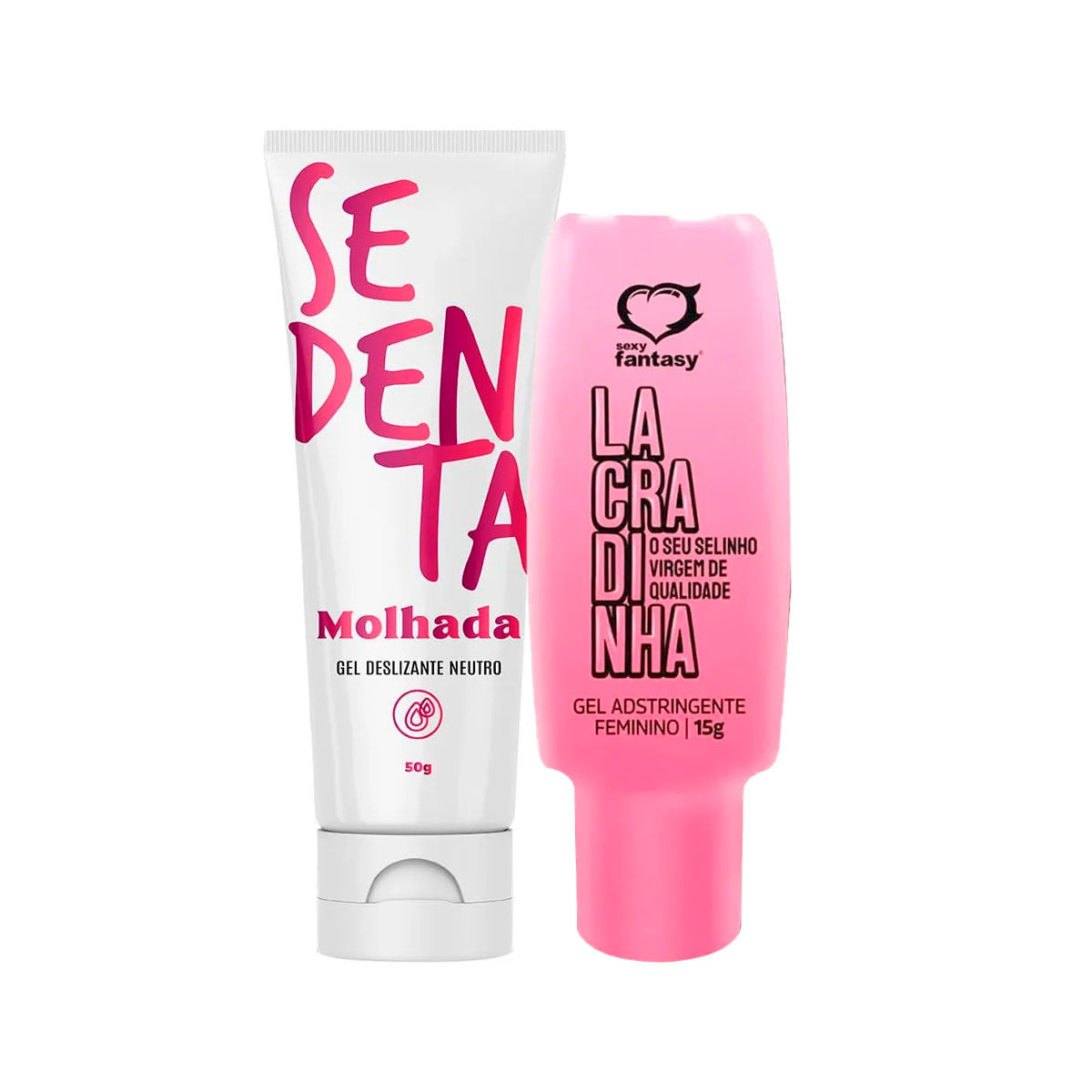 Duplinha com Lacradinha Gel Adstringente Feminino e Sedenta Molhada Gel Deslizante Neutro