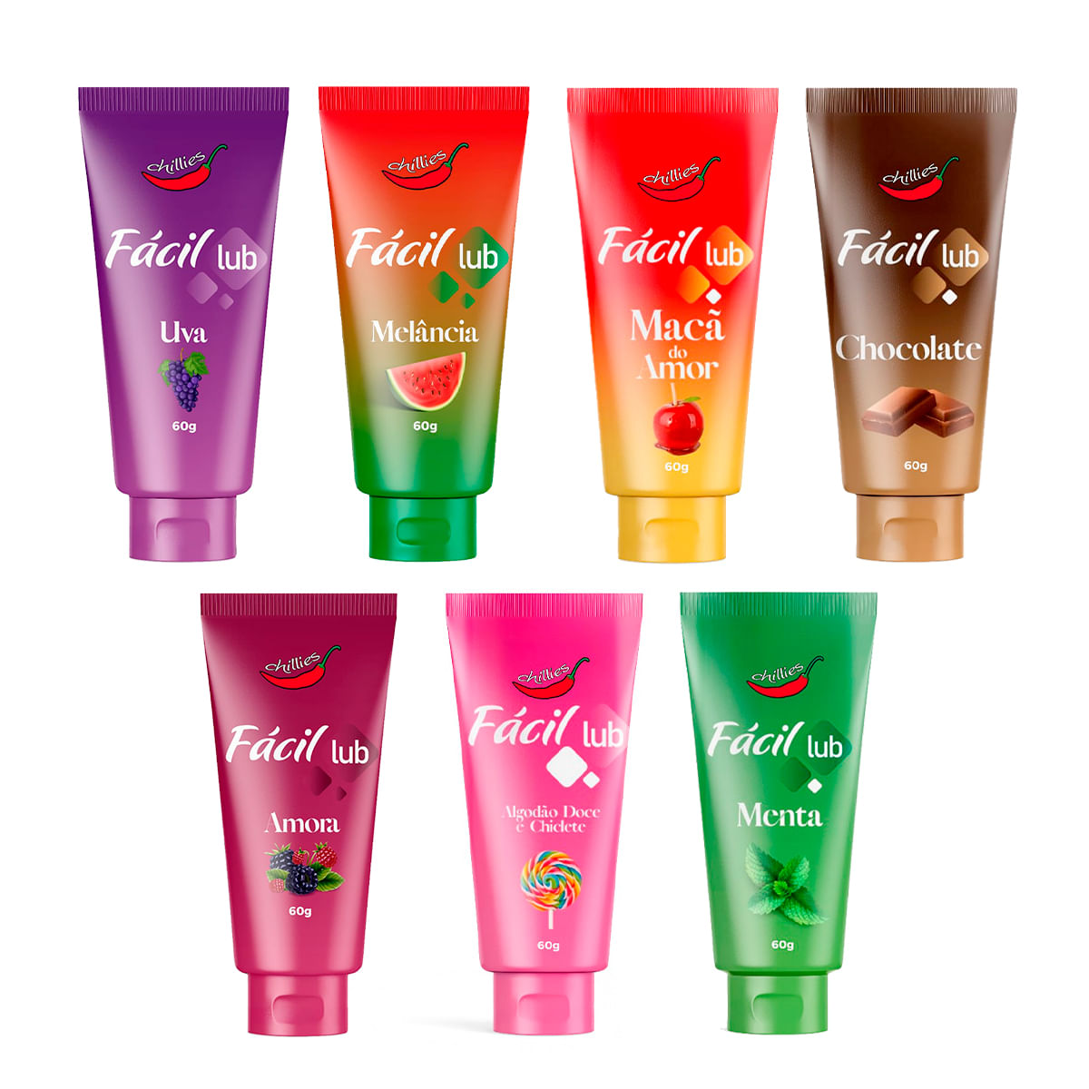 Fácil Lub Gel para Massagem Corporal 60g Chillies