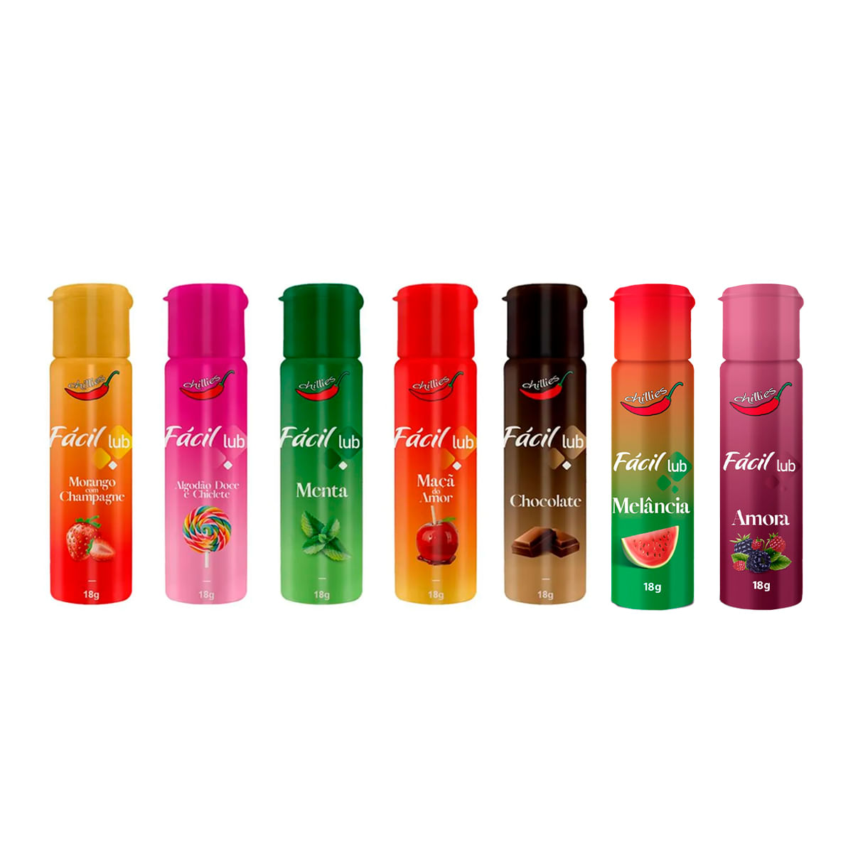 Fácil Lub Gel Lubrificante Beijável 18g Chillies