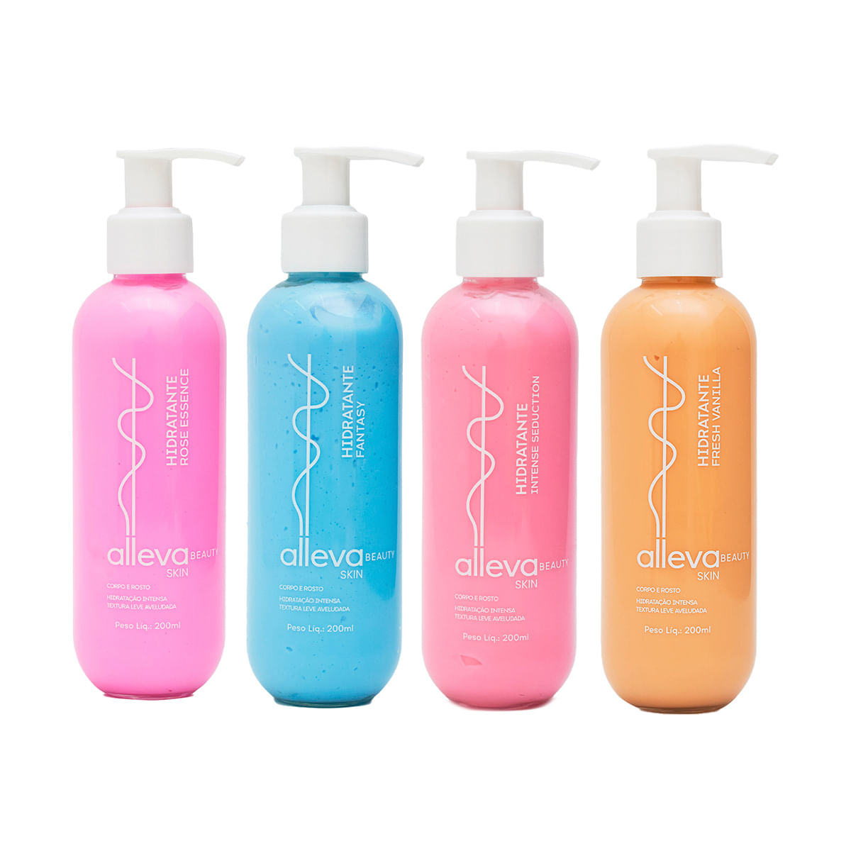 Hidratante Beauty Skin Corpo e Rosto com Ácido Hialurônico 200ml Alleva