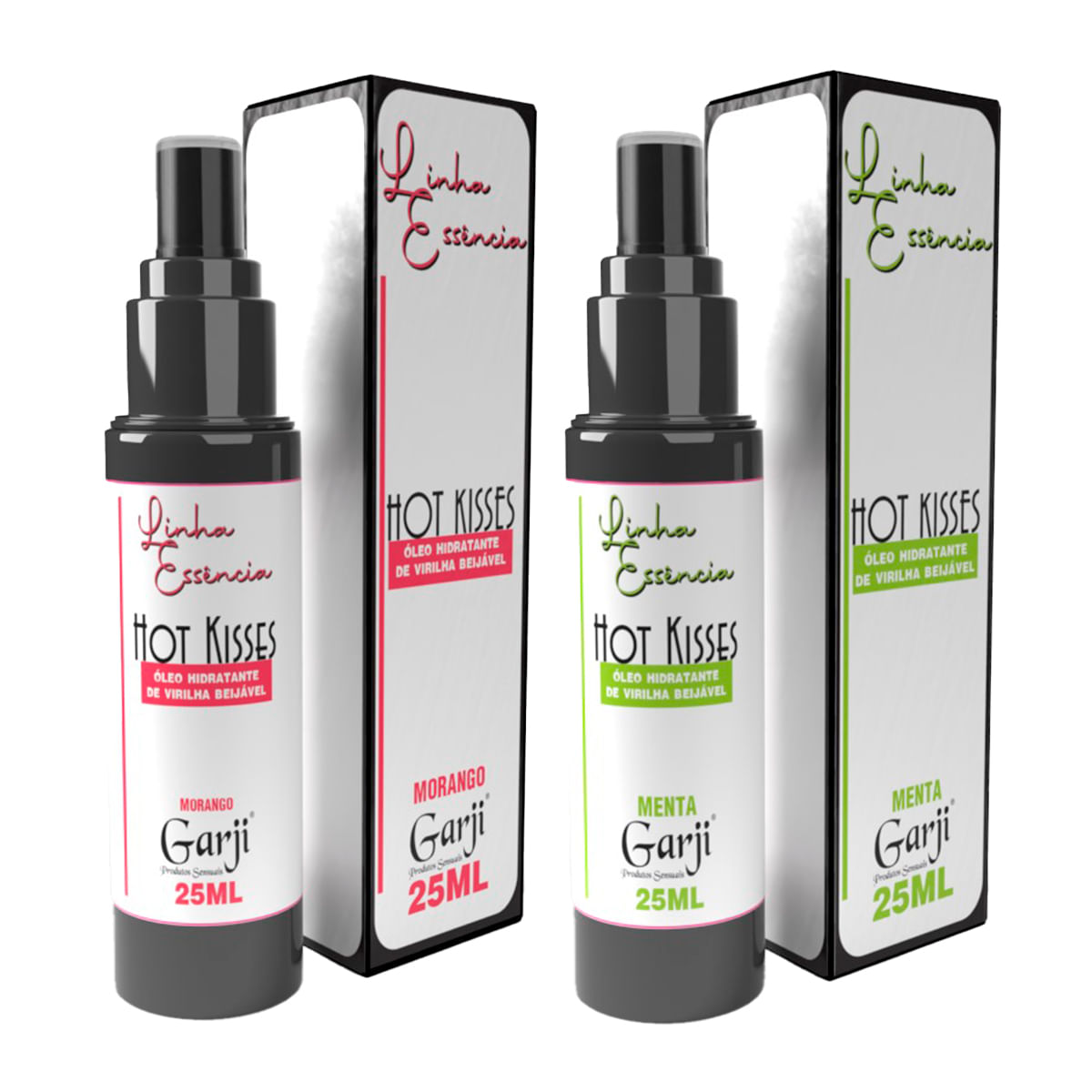 Hot Kisses Óleo Hidratante de Virilha Beijável Linha Essência 25ml Garji