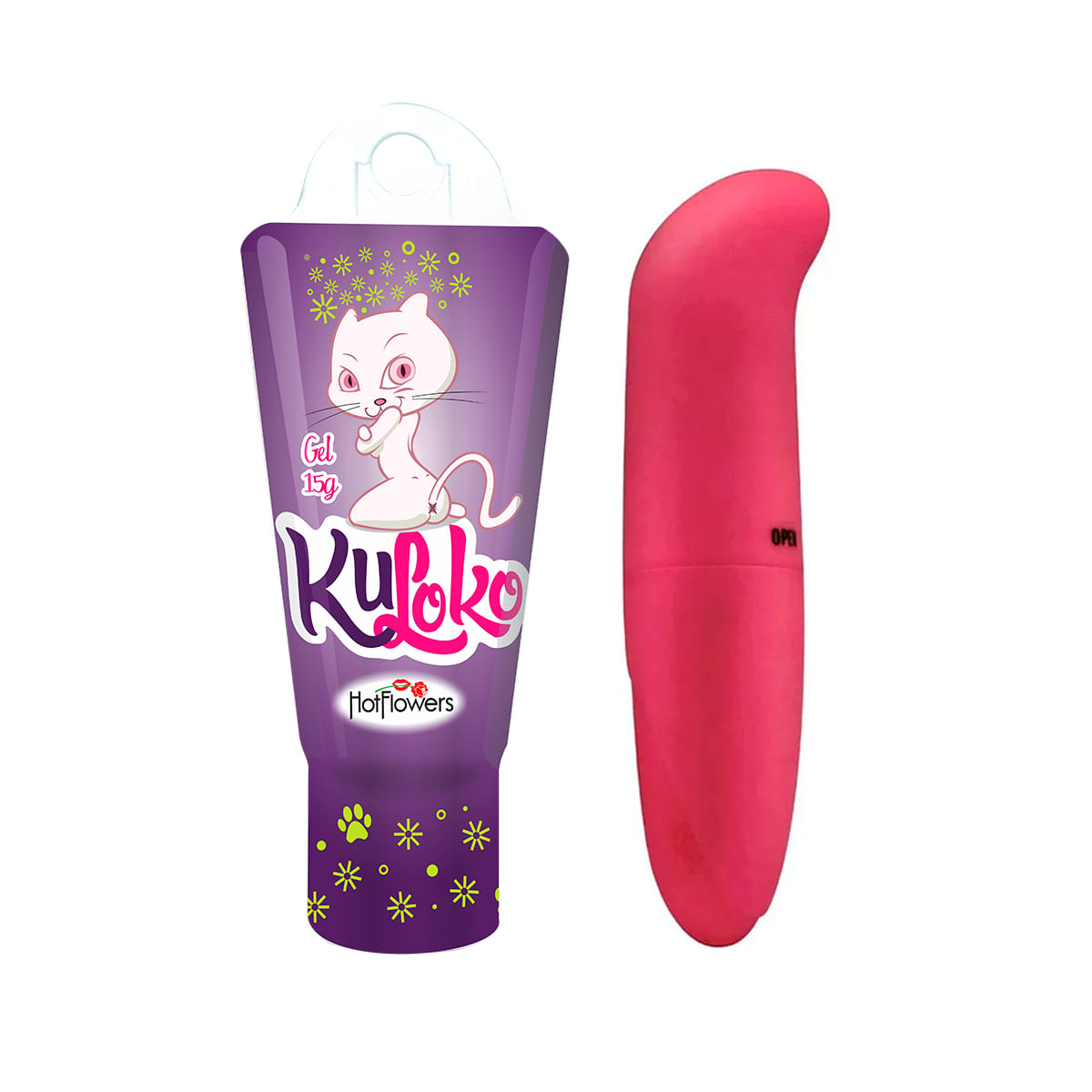Duplinha com Kuloko Gel Dessensibilizante e Excitante Anal e Vibrador ponto G em ABS