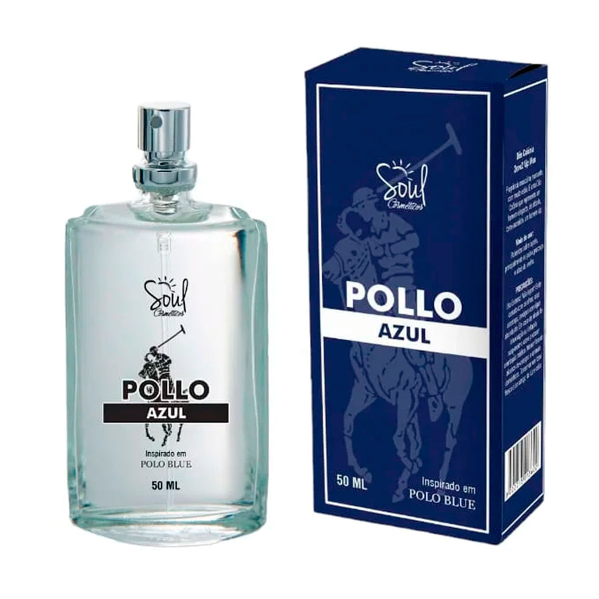 Deo Colônia Polo Azul 50ml Soul Cosméticos