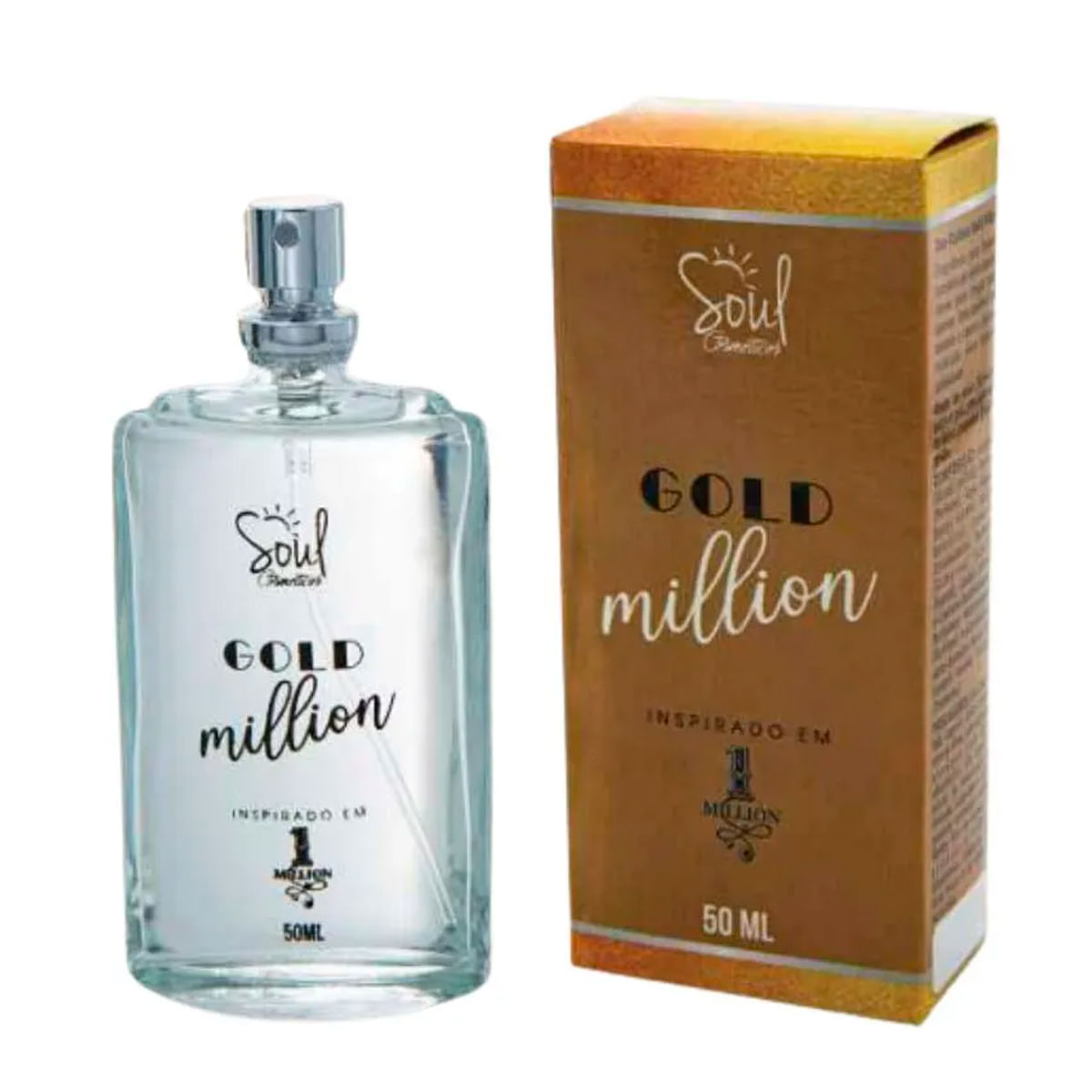 Deo Colônia Gold Million 50ml Soul Cosméticos