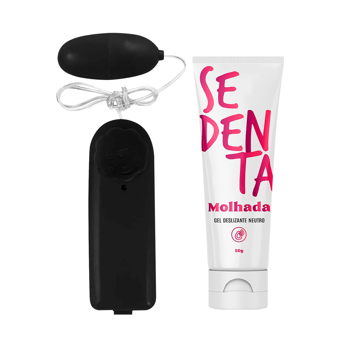 Duplinha com Vibro Ó Bullet Cápsula Vibratória e Sedenta Molhada Gel Deslizante Neutro