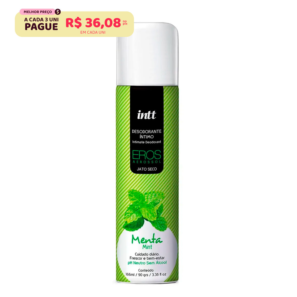 Eros Desodorante Corporal Jato a Seco Eros Menta100ml Intt