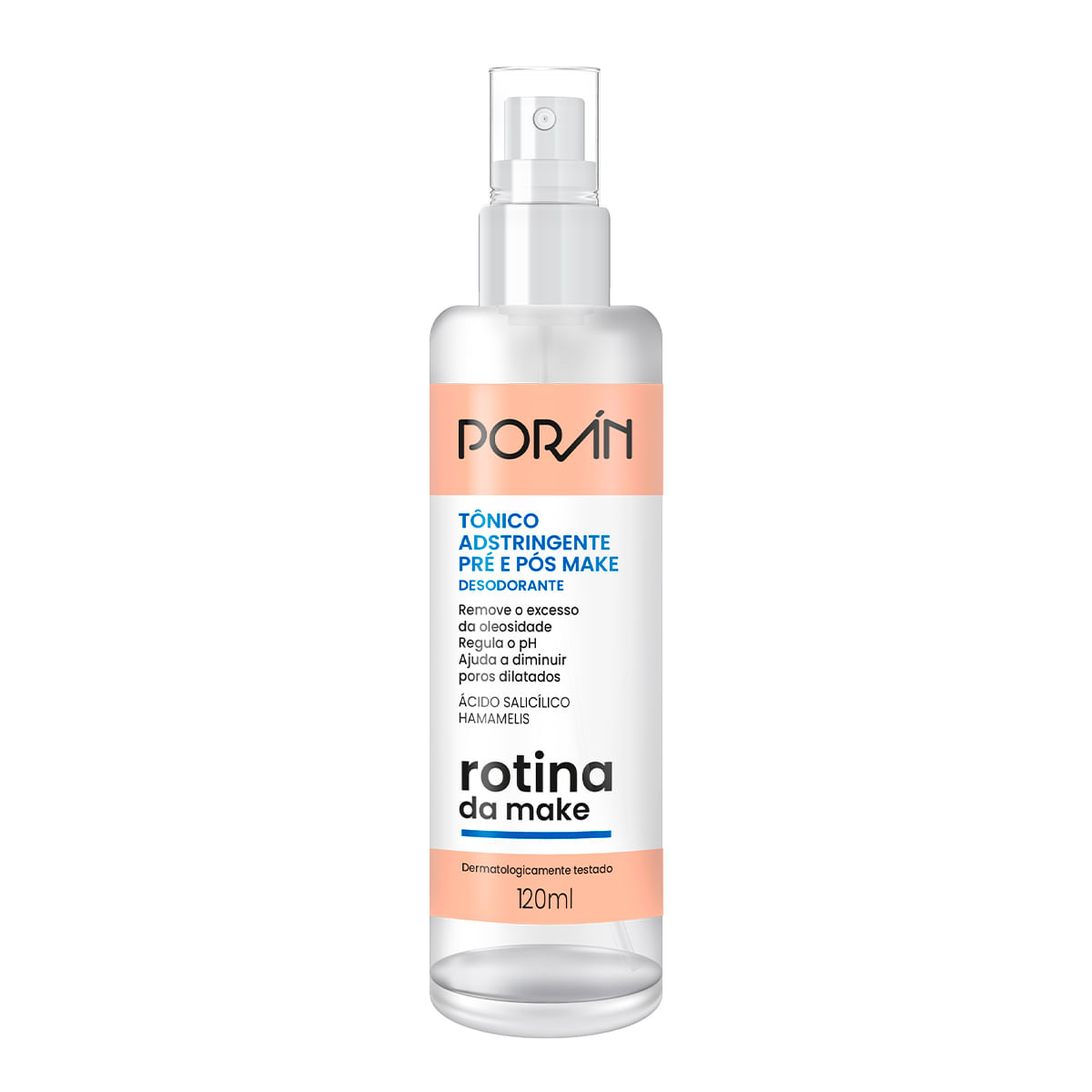 Tônico Adstringente Pré e Pós Make 120ml Porán