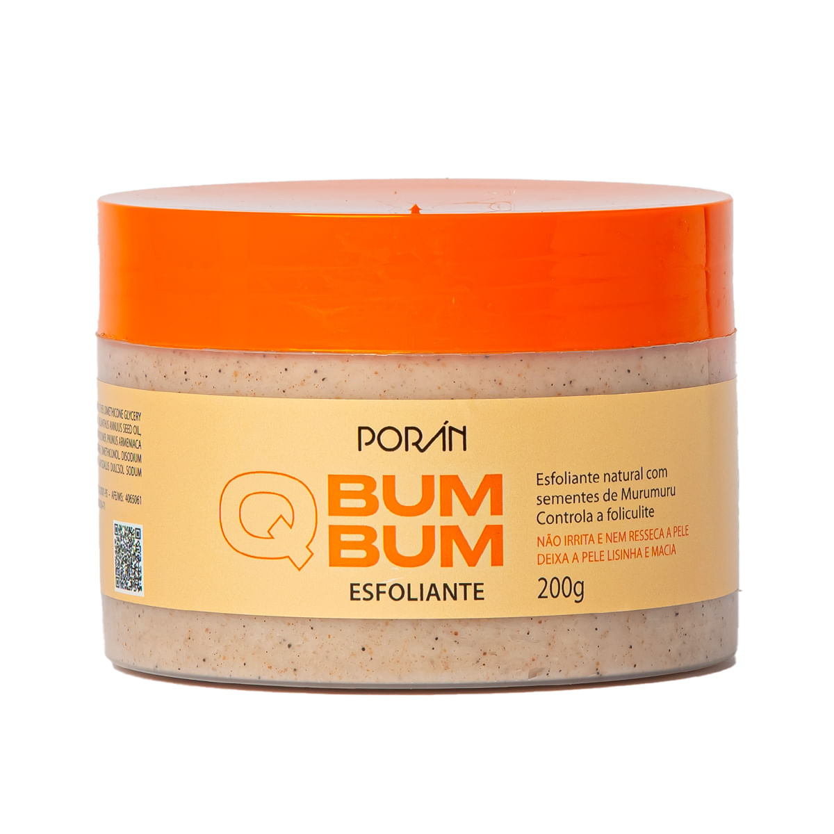 Esfoliante Natural com Sementes de Murumuru Q BUMBUM 200g Porán
