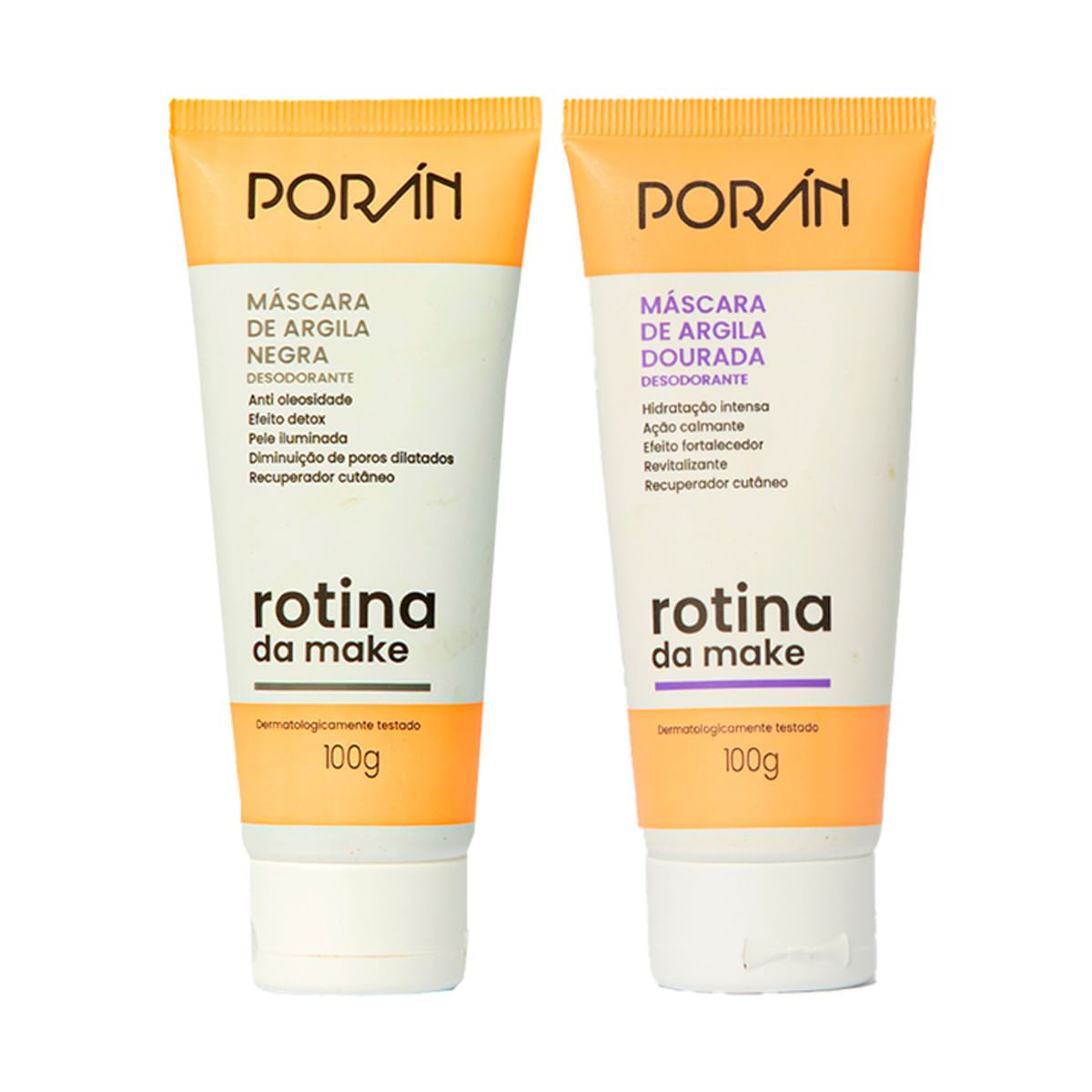 Máscara de Argila com Efeito Reparador Cutâneo Rotina Make 100g Porán