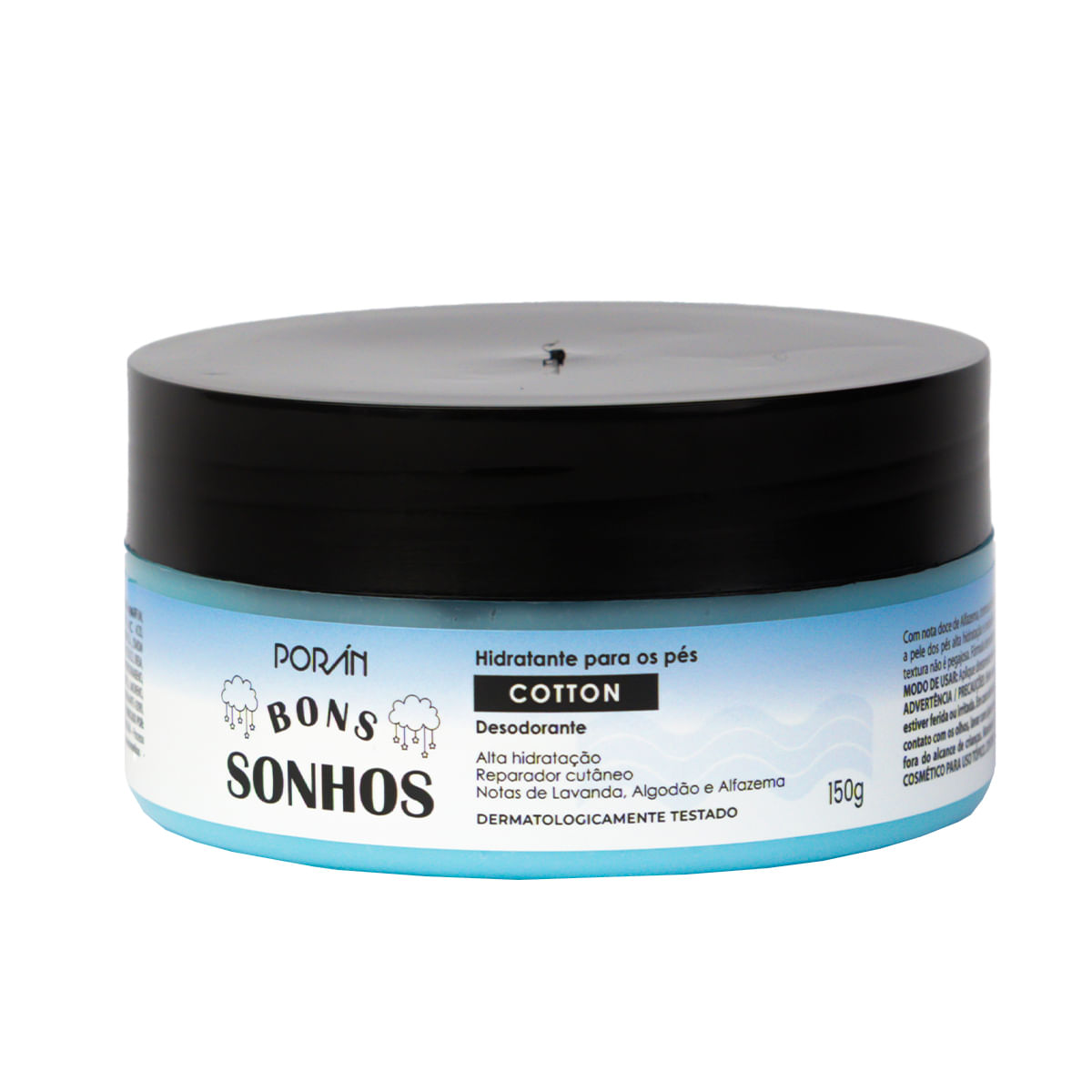 Hidratante para os Pés Bons Sonhos Cotton 150g Porán