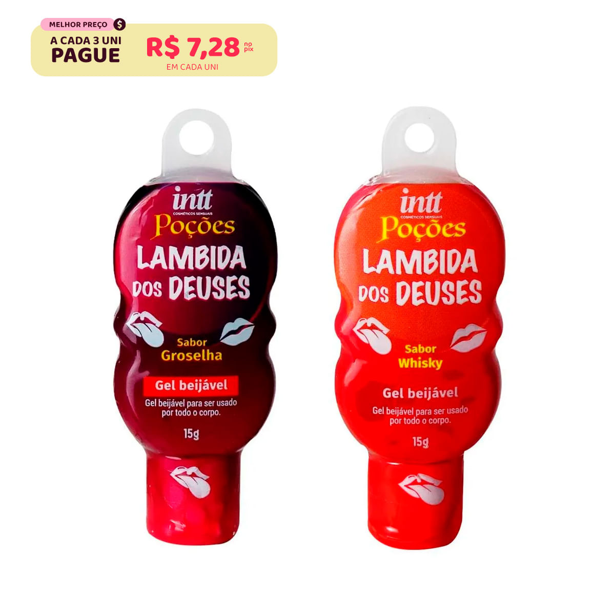 Lambida dos Deuses Gel Beijável 15g Linha Poções Intt