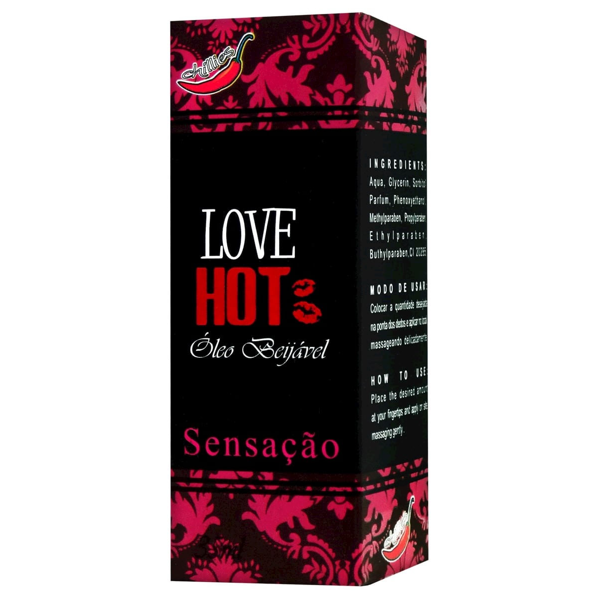 Love Hot Óleo Beijável de Sensação 35ml Chillies
