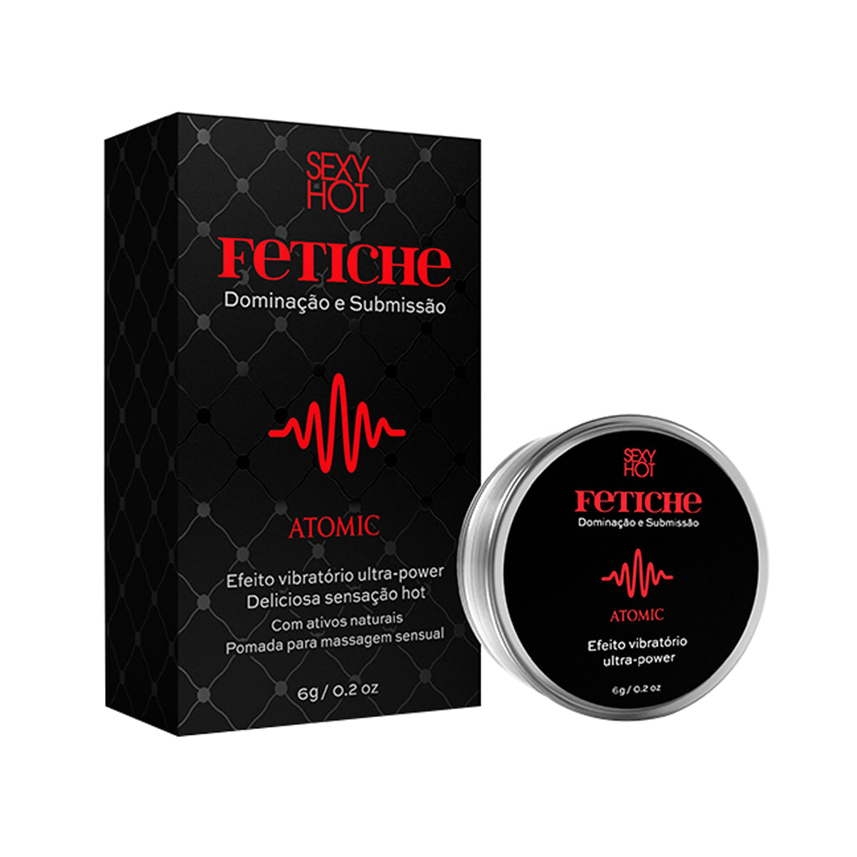 Fetiche Atomic Efeito Vibração Ultra Power com Sensação Hot 6g Sexy Hot