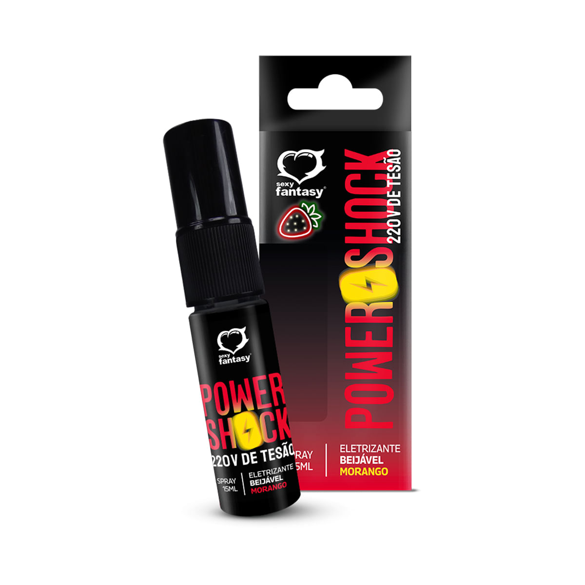 Power Shock 220v de Tesão Spray Beijável Eletrizante 15ml Sexy Fantasy