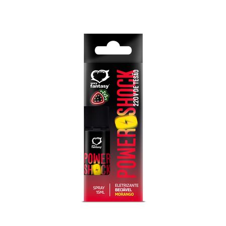 Power Shock 220v de Tesão Spray Beijável Eletrizante 15ml Sexy Fantasy