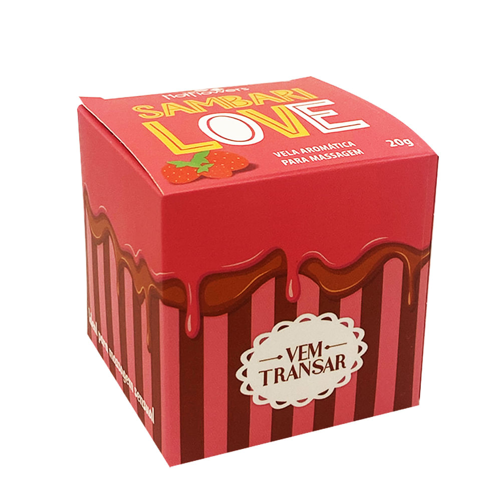 Sambari Love Vela Aromática para Massagem 20g Linha Vem Transar  Hot Flowers