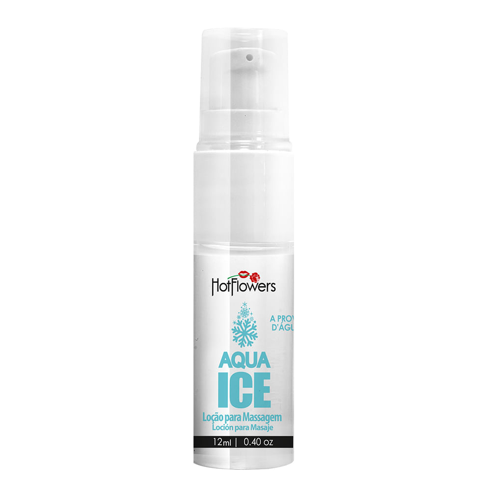 Aqua Ice Loção para Massagem com Silicone 12ml Hot Flowers