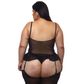 Espartilho Plus Size com Detalhes em Cetim e Renda com Zíper Frontal Macler