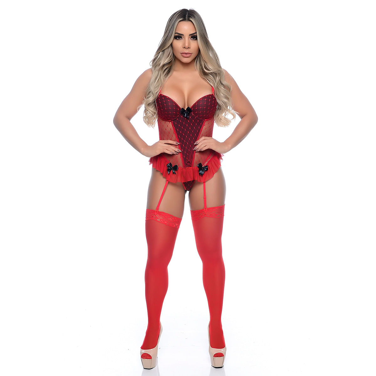 Espartilho em Tule com Detalhes em Lacinho Macler