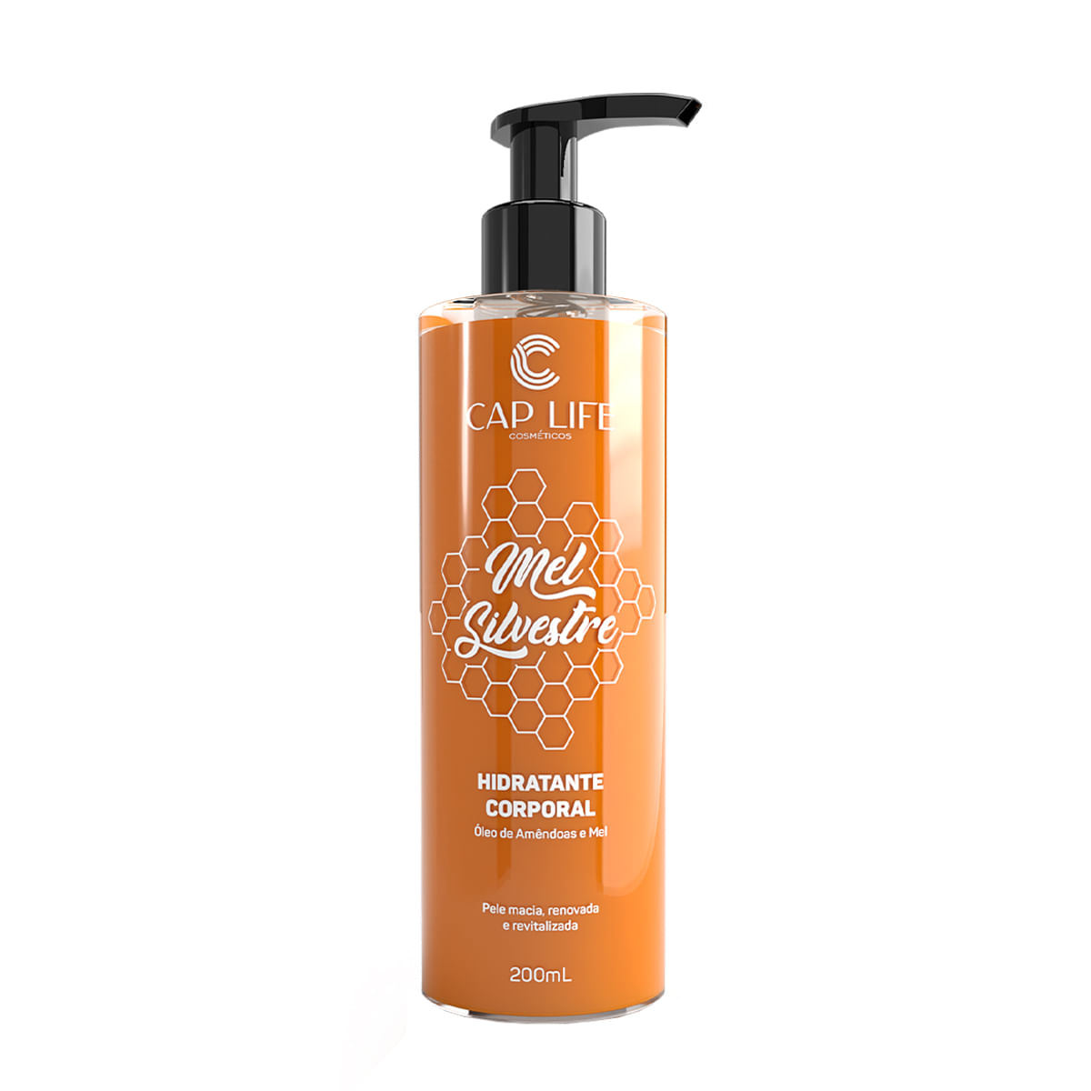 Mel Silvestre Sabonete Líquido Corporal com Óleo de Amêndoas 200ml Cap Life Cosméticos