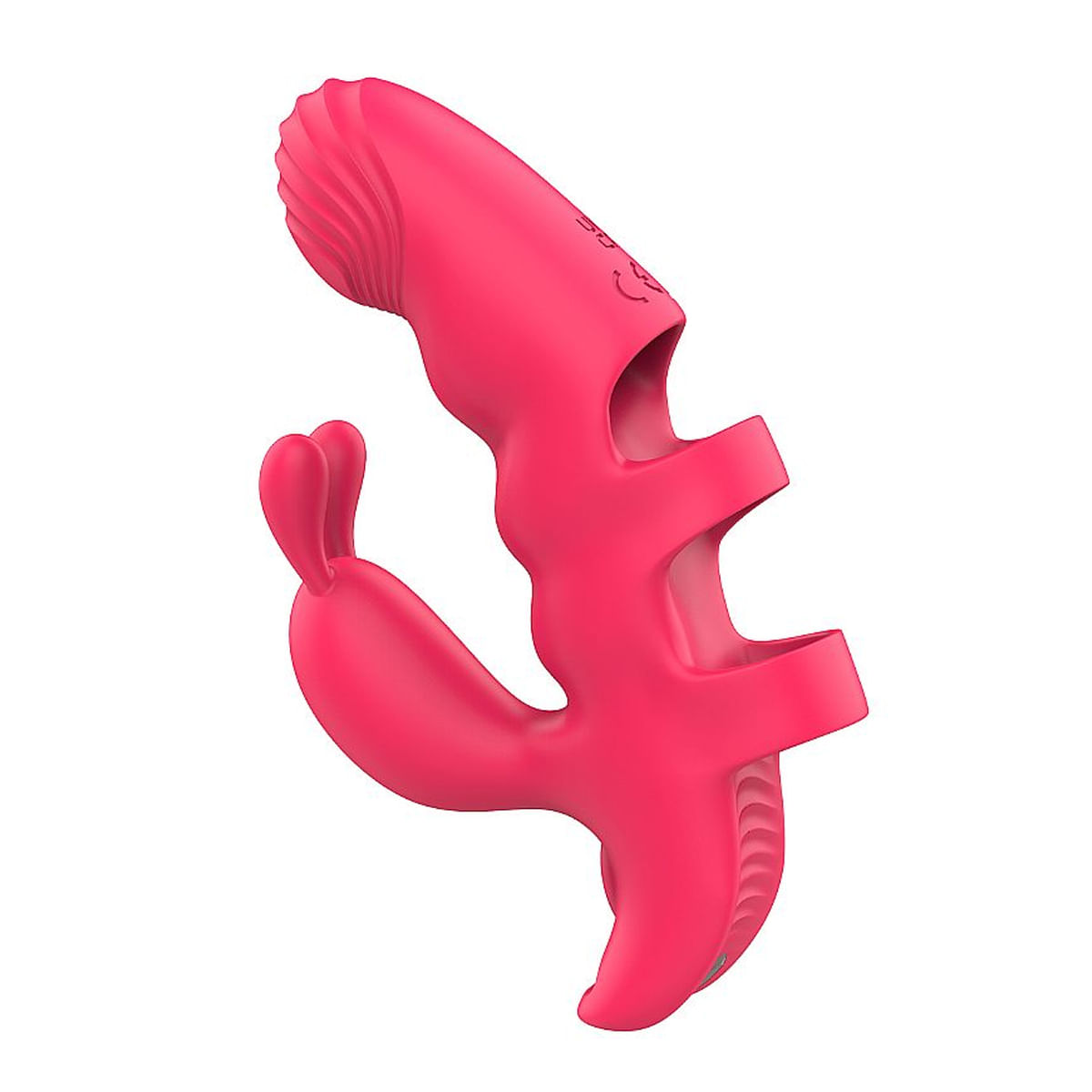 Dedeira com Vibro Texturizada com Estimulador em Formato de Coelhinho Sexy Import