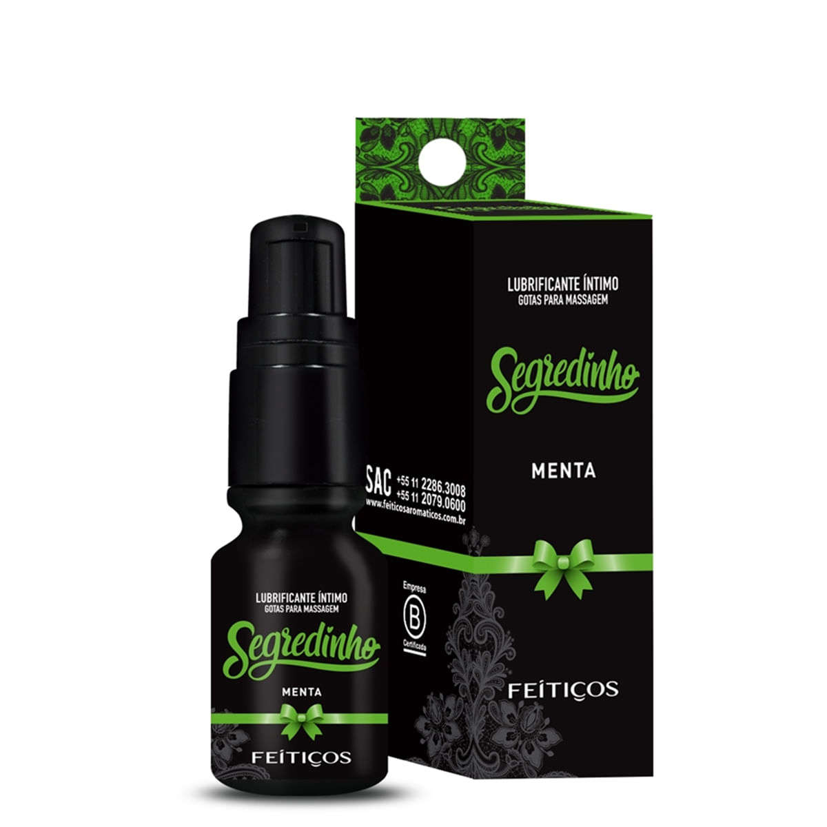 Lubrificante Segredinho Menta 15ml Feitiços Aromáticos Lubrificante Segredinho Menta 15ml Feitiços Aromáticos