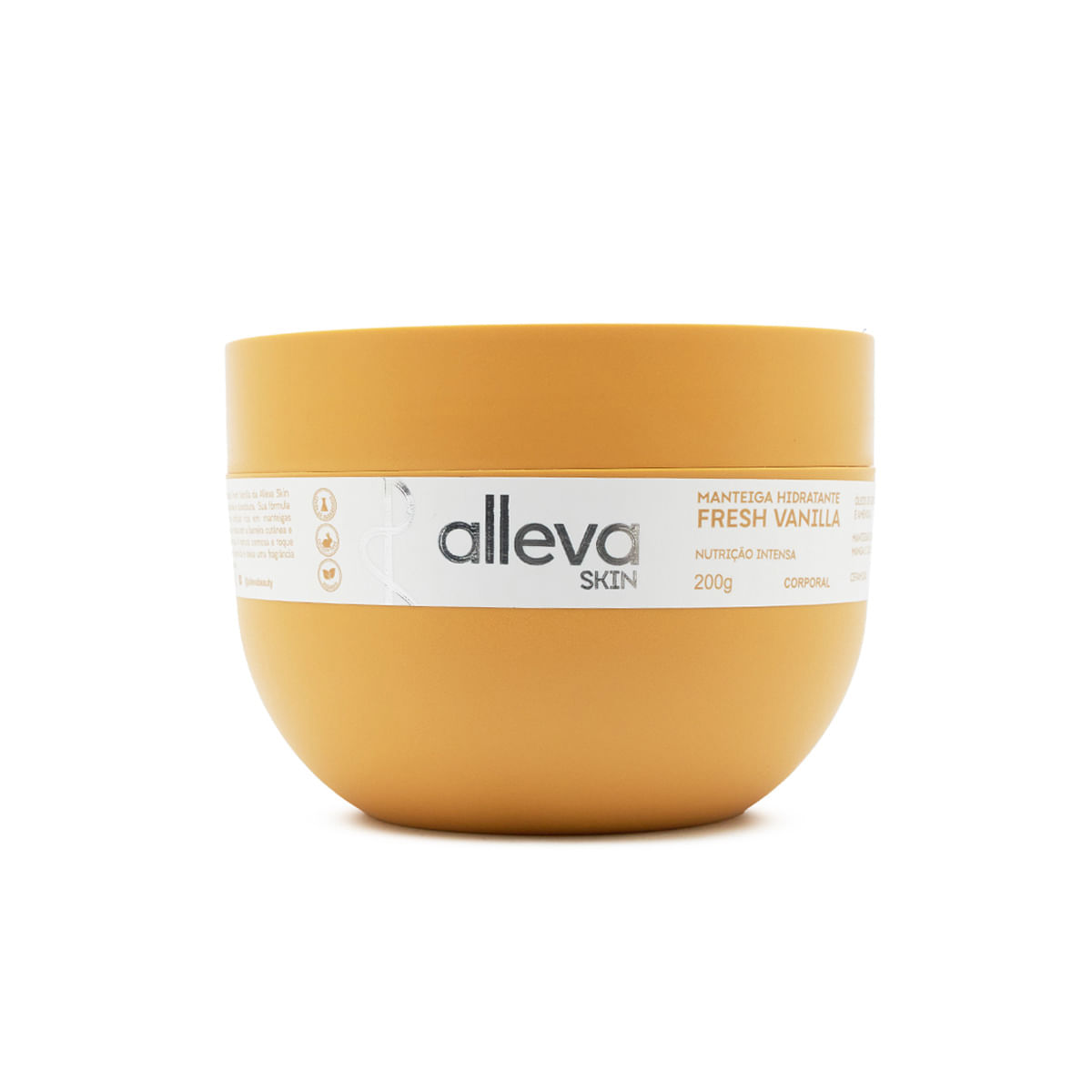 Manteiga Hidratante Corporal com Óleos de Girassol e Amêndoa 200g Alleva