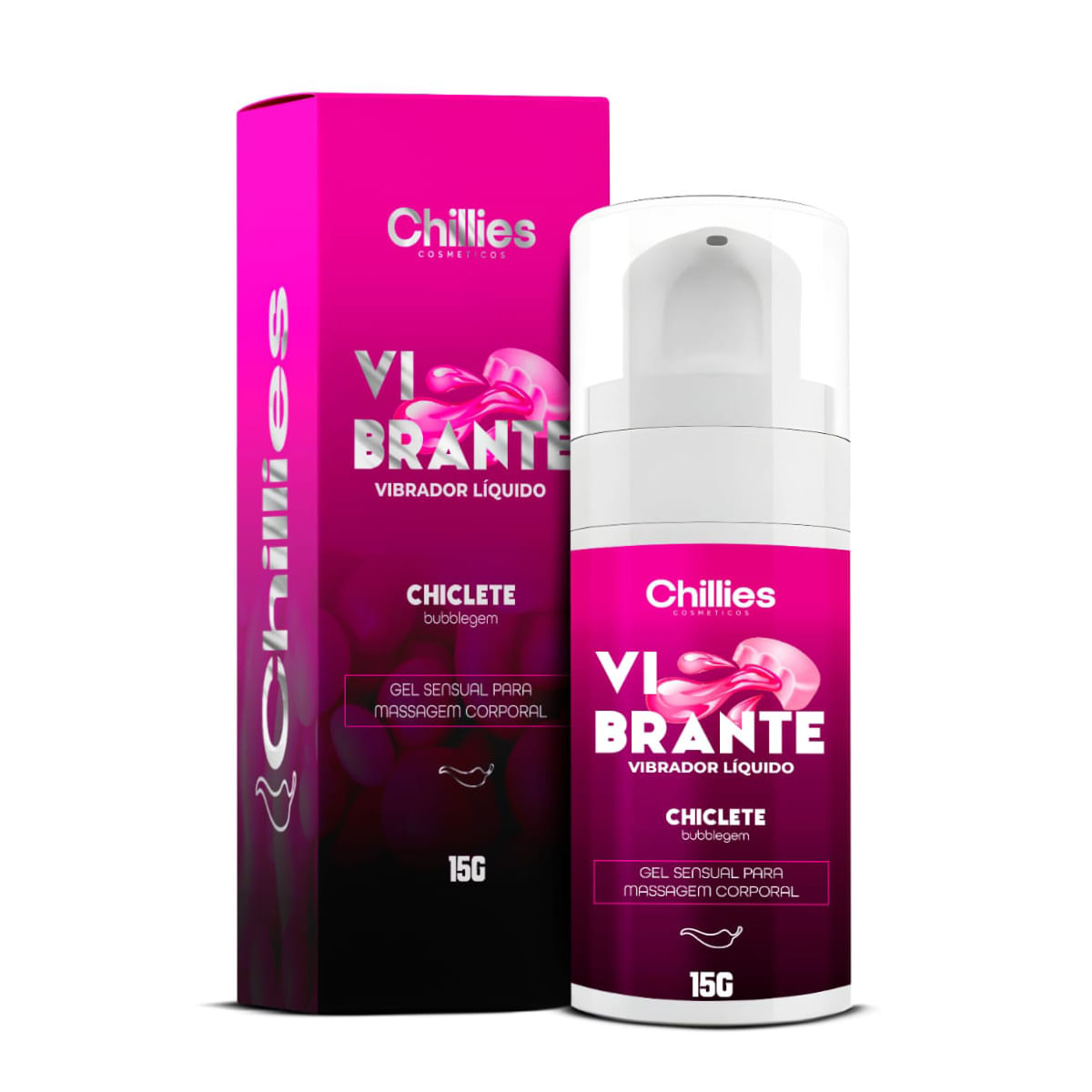 Vibrante Vibrador Líquido Sensual para Massagem Corporal 15g Chillies