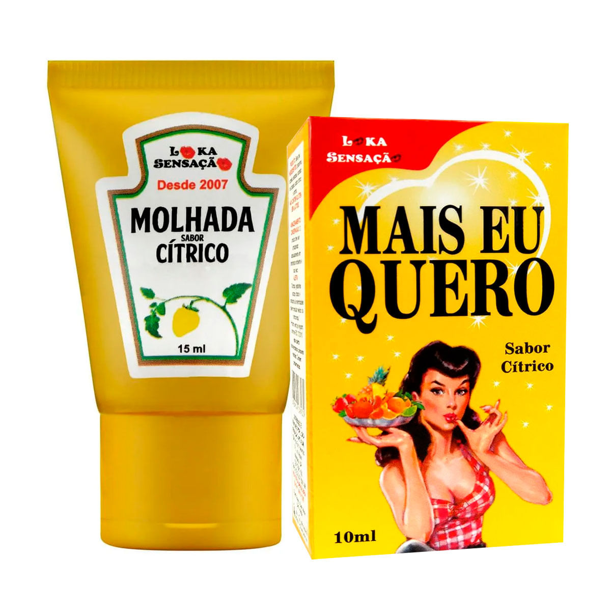 Duplinha com Molhada Bala Gel Sabor Cítrico e Mais Eu Quero Bala Gel Sabor Cítrico