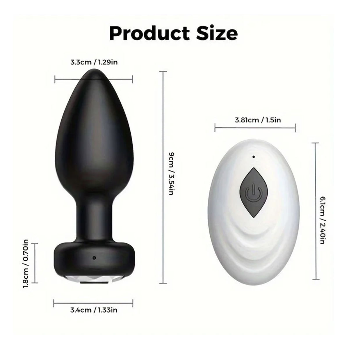 Plug Anal Vibratório de Silicone e Vidro com Controle Remoto Libb