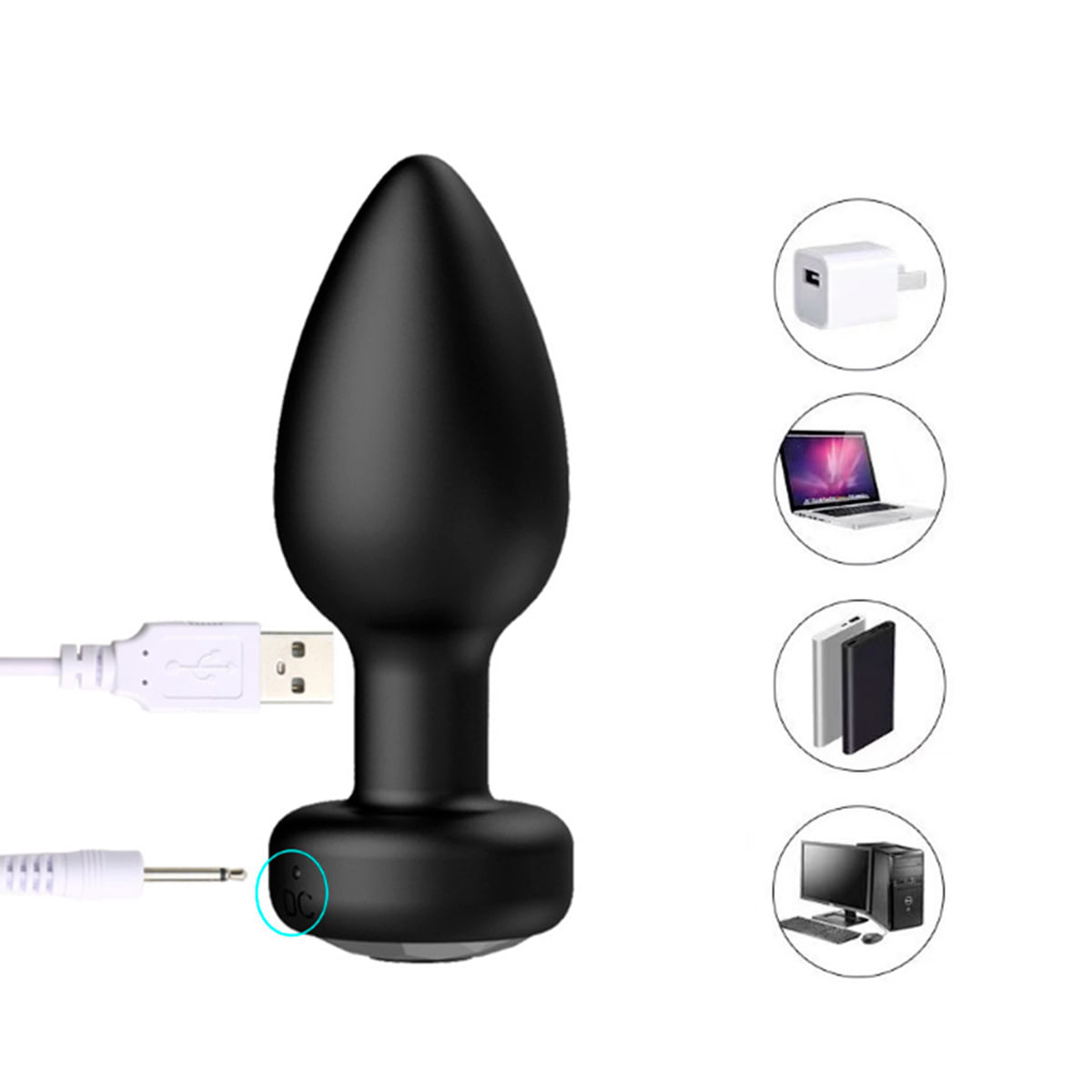 Plug Anal Vibratório de Silicone e Vidro com Controle Remoto Libb