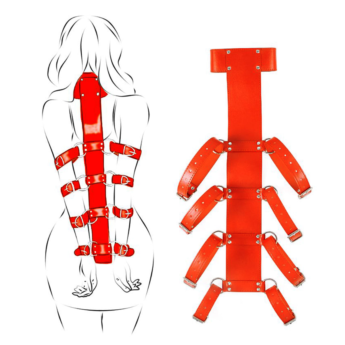 Kit de Algema com Coleira Sado Sexy Import