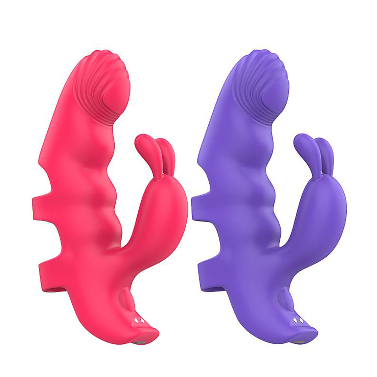 Dedeira com Vibro Texturizada com Estimulador em Formato de Coelhinho Sexy Import