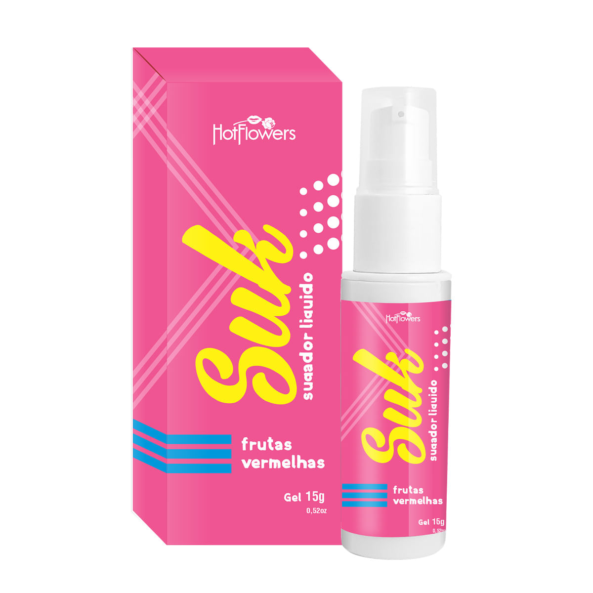 Suk Gel Sugador Líquido Beijável com Extrato de Jambu 15g Hot Flowers