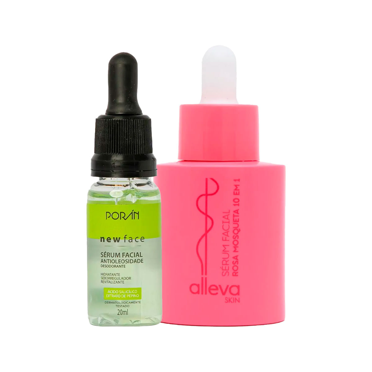 Duplinha com Sérum Facial Rosa Mosqueta e Sérum Facial Anti Oleosidade New Face