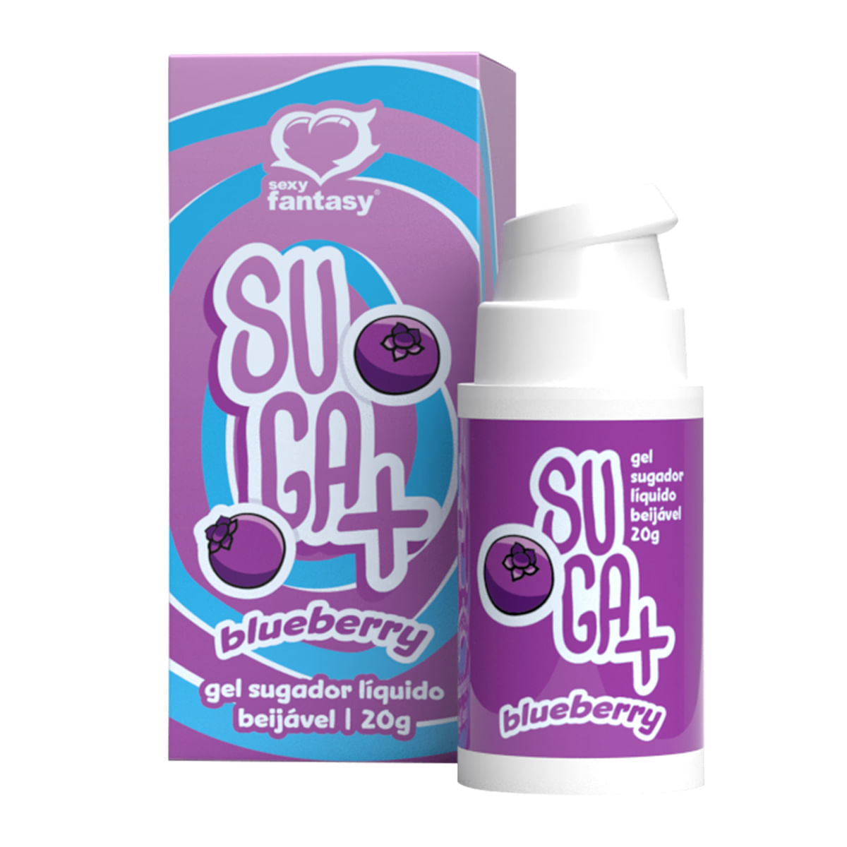 Suga+ Gel Sugador Líquido Beijável com Extrato de Jambu 20g Sexy Fantasy