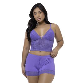 Short Doll Pamela com Detalhe em Renda Patitex