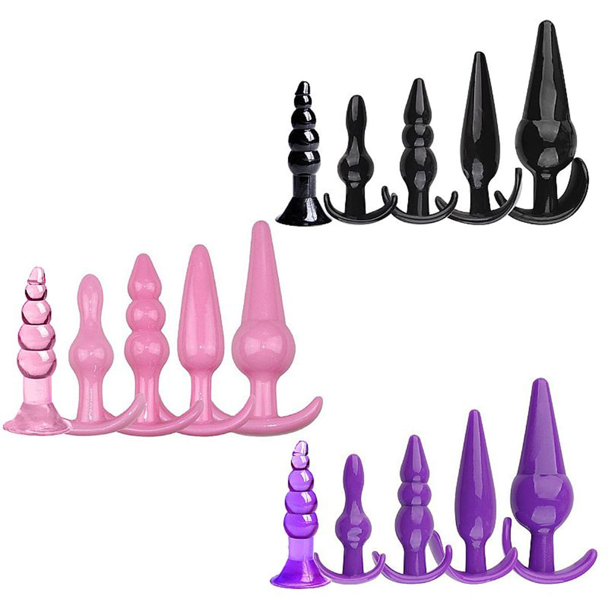 Kit com 6 Plug Anal 2 Sexy Import