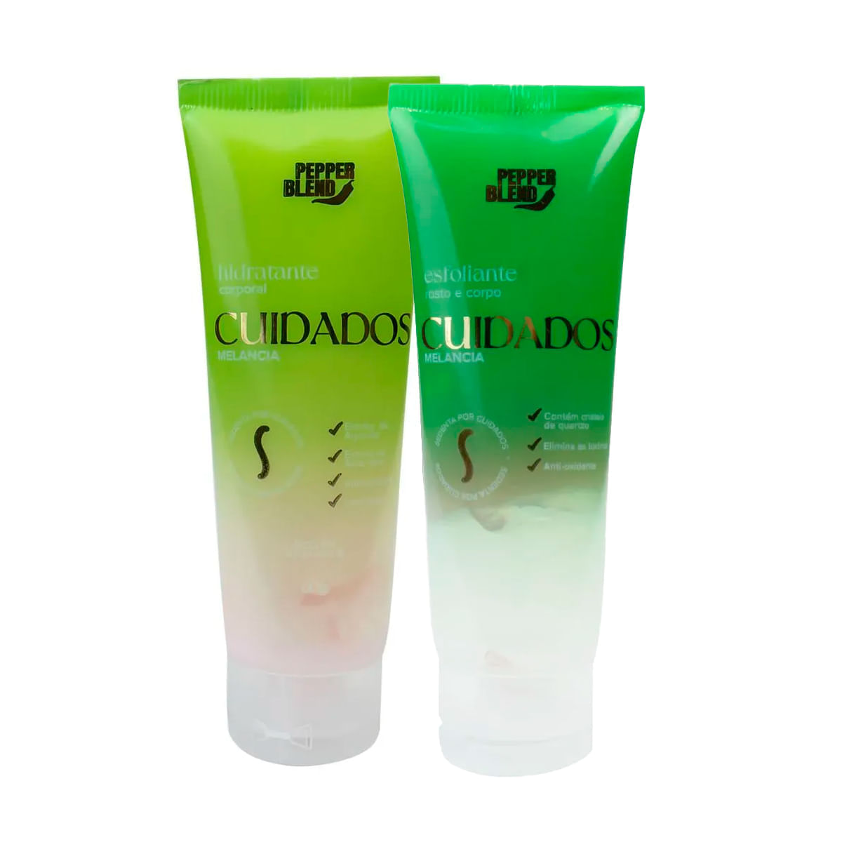 Duplinha com Hidratante Sedenta por Cuidados e Esfoliante para Rosto e Corpo Sedenta por Cuidados