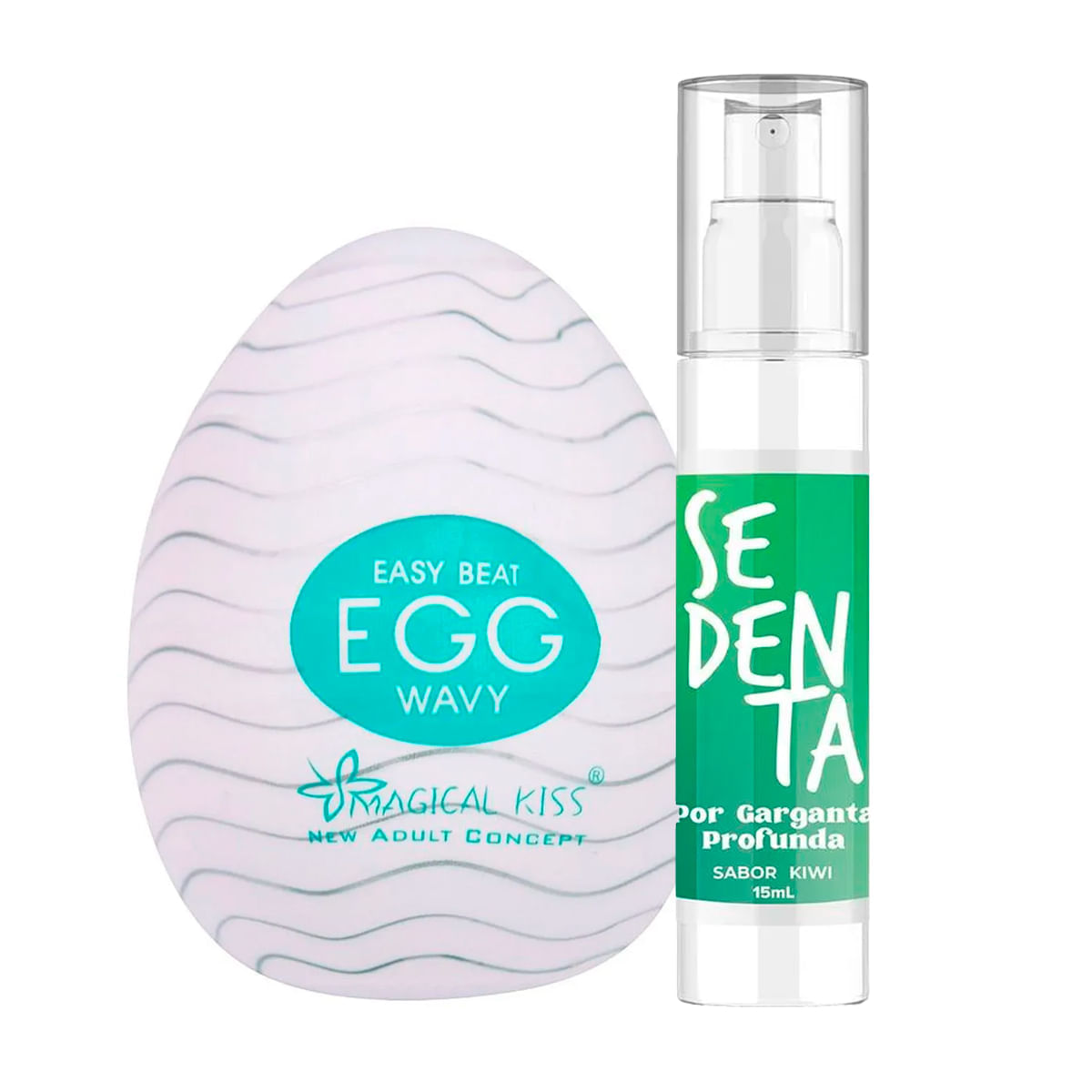 Kit com Egg Wavy Masturbador Masculino e Dessensibilizante Sedenta por Garganta Profunda